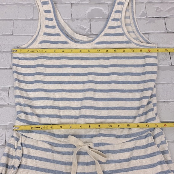 Old Navy Cotton tank striped Romper shorts set Blue and Creme Size Small - Picture 7 of 11